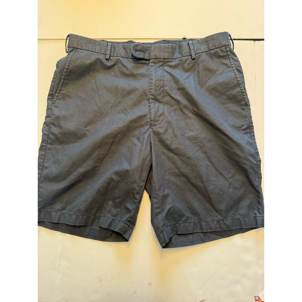Peter Millar Men's Shorts Size 36 Navy Chino Golf Casual Flat Front 9" Inseam